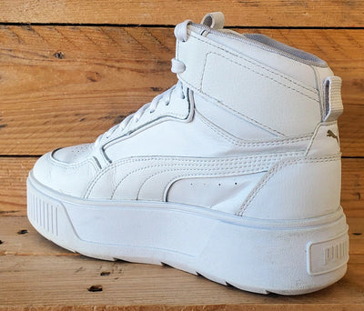 Puma Karmen Rebelle Mid Leather Trainers UK5.5/US8/EU38.5 387213-01 Triple White