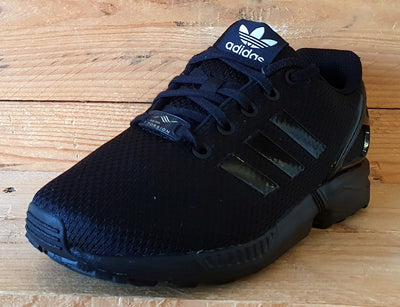 Adidas Originals ZX Flux Low Textile Trainers UK3.5/US4/EU36 G54575 Triple Black