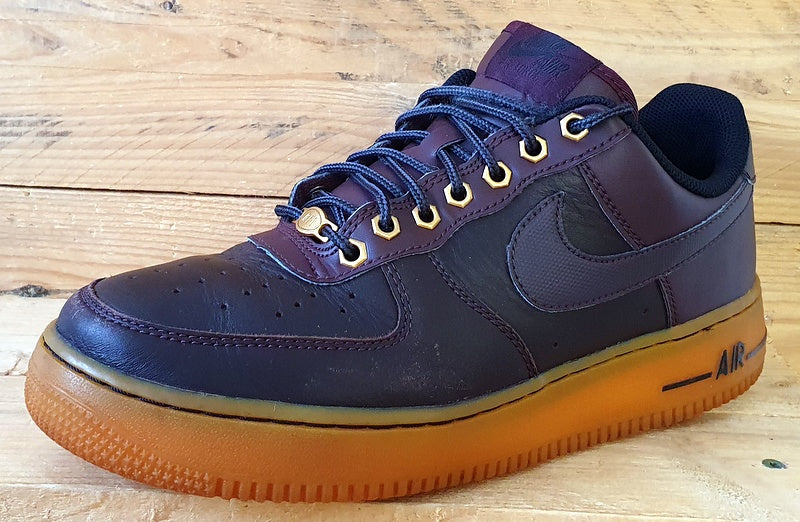 Nike Air Force 1 Low Leather Trainers UK8/US9/E42.5 488298-621 Deep Burgundy Gum