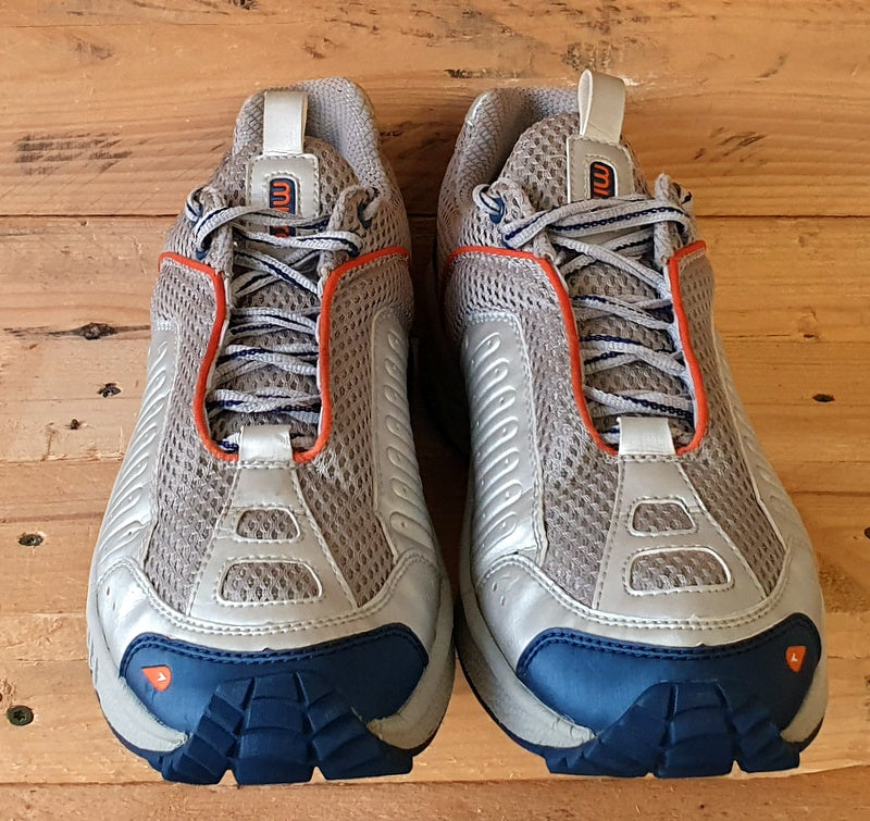 Mitre Running Low Textile Trainers UK9 US10 EU43 0403SS White Blue Orange VintageTrainers