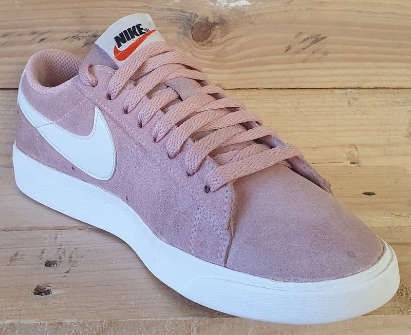 Nike Blazer Low Suede Trainers UK4/US6.5/EU37.5 AA3962-605 Coral Stardust/White