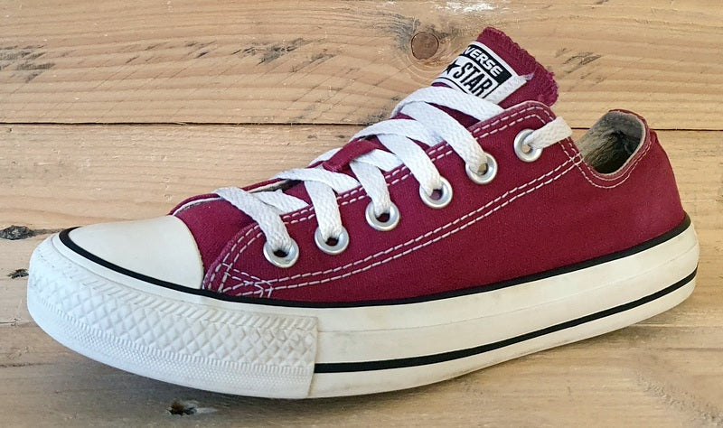 Converse Chuck Taylor All Star Low Trainers UK5/US7/EU37.5 M9691 Burgundy/White
