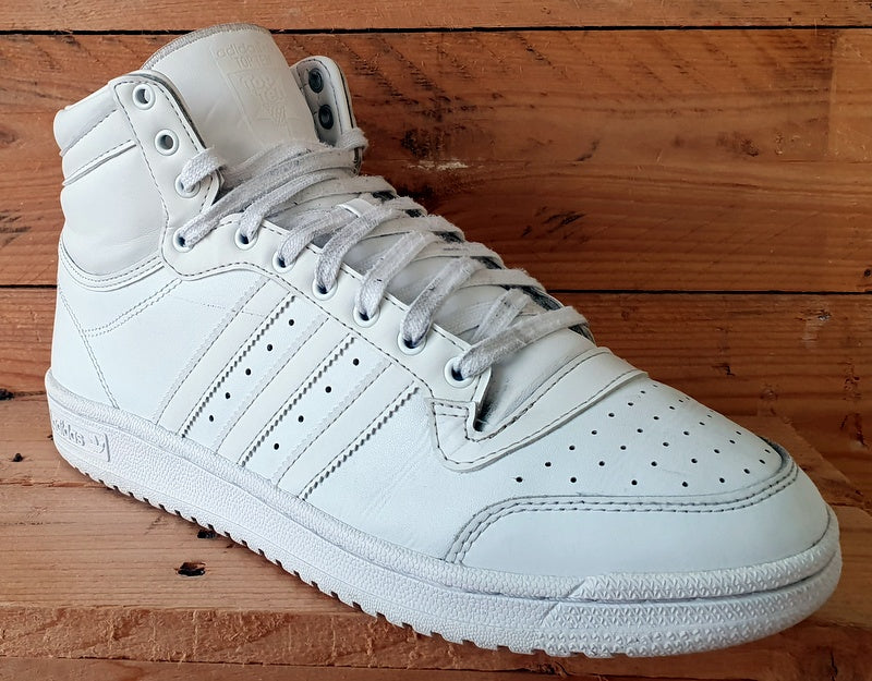 Adidas Top Ten Mid Leather Trainers UK9.5/US10/EU44 FV6131 Triple White