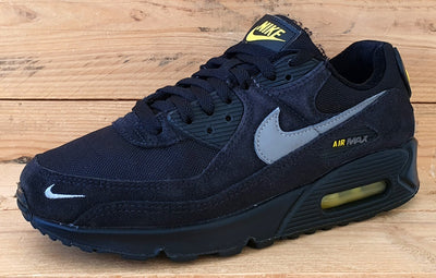 Nike Air Max 90 Low Suede Trainers UK7/US8/EU41 DO6706-001 Black/Yellow