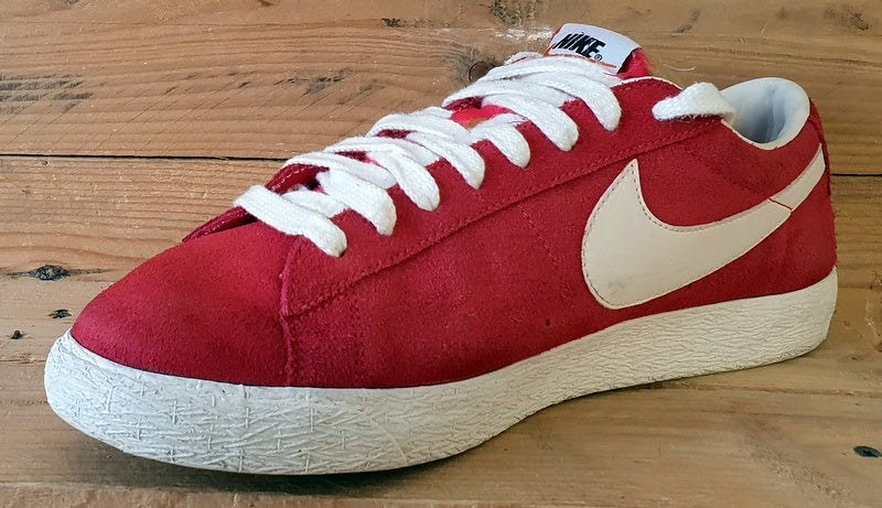 Nike Blazer Low PRM Leather Trainers UK10/US11/EU45 538402-602 Red/White