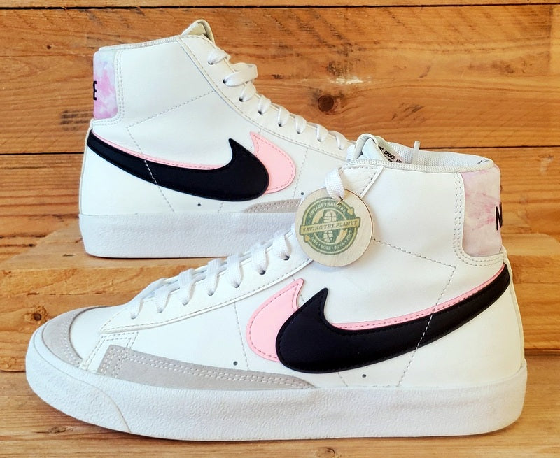 Nike Blazer 77 Mid Leather Trainers UK6/US6.5Y/EU39 DD1847-101 White/Pink