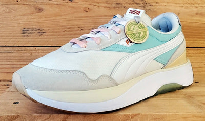 Puma Cruise Rider Textile Trainers UK8/US10.5/EU42 381881-01 White/Eggshell Blue
