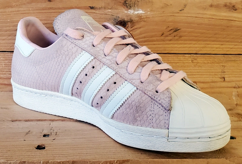 Adidas Superstar 80s Low Suede Trainers UK6.5/US8/EU40 S75059 Blush Pink/White