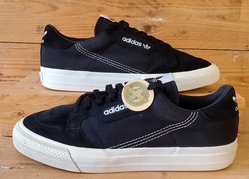 Adidas Continental Vulc Low Suede/Canvas Trainers UK8.5/US9/EU42.5 EF3524 Black