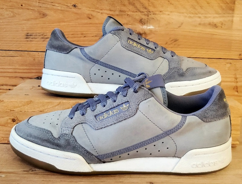 Adidas Continental 80 Low leather Trainers UK6.5/US8/EU40 EH2623 Grey/White