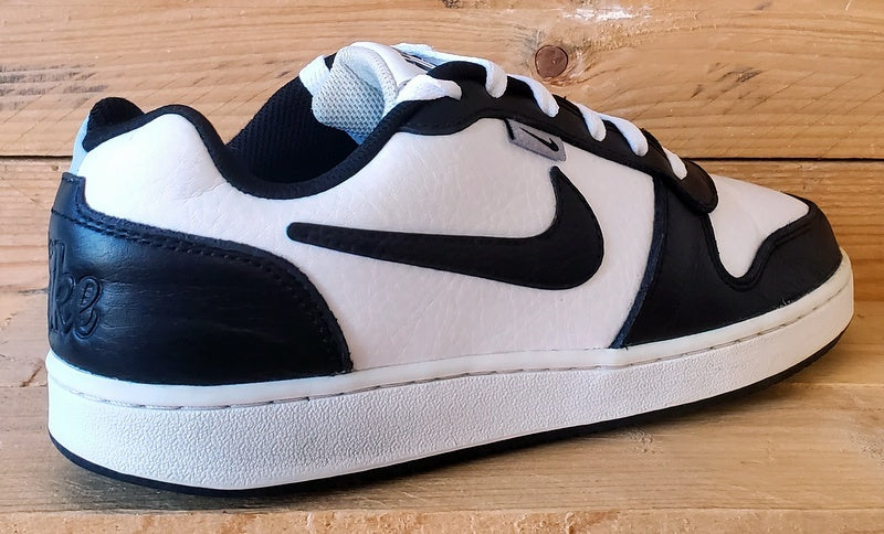Nike Ebernon Premium Leather Trainers UK6/US7/EU40 AQ1774-102 Black/White