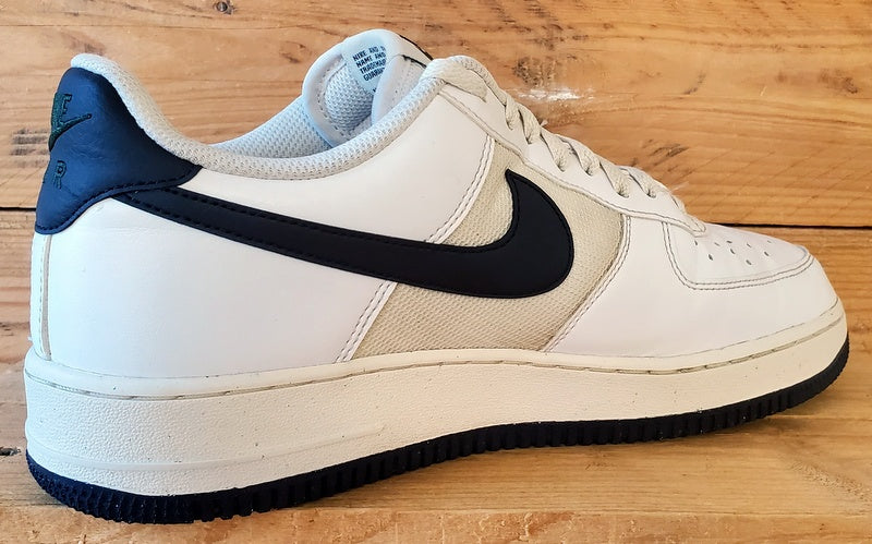 Nike Air Force 1 Low Leather Trainers UK8.5/US9.5/EU43 HF4298-100 White/Obsidian