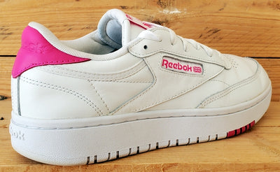 Reebok Club C Double Low Leather Trainers UK7/US9.5/EU40.5 FY1074 White/Pink
