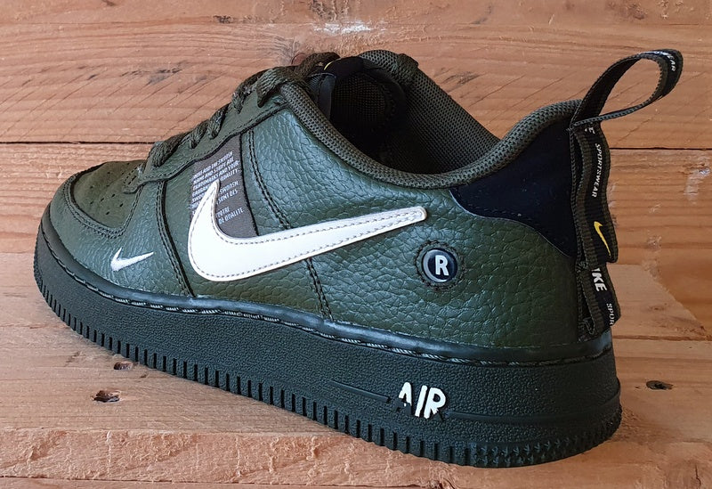 Nike Air Force 1 07 Low Leather Trainers UK5/US5.5Y/EU38 AR1708-300 Olive Khaki