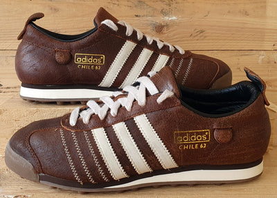 Adidas Original Chile 62 Low Leather Trainers UK9/US9.5/EU43 012596 Brown/White