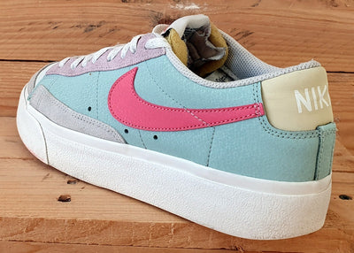 Nike Blazer Low Platform Trainers UK6/US8.5/EU40 DM9464-001 Sea Foam Pink Salt