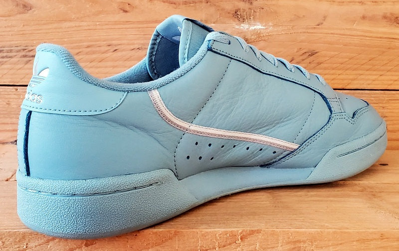 Adidas Continental 80 Low Leather Trainers UK9/US9.5/EU43 EE4145 Ash Blue/Grey