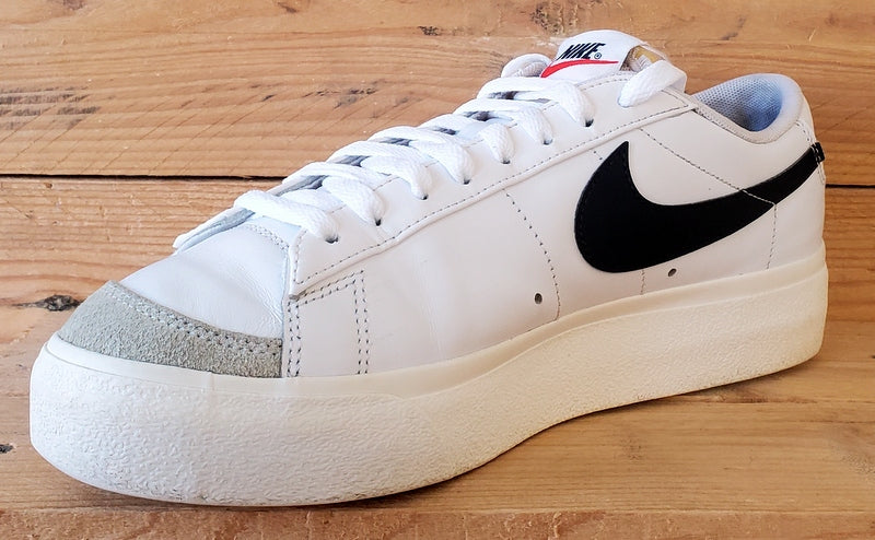 Nike Blazer Platform Low Leather Trainers UK7/US9.5/EU41 DJ0292-101 White/Black