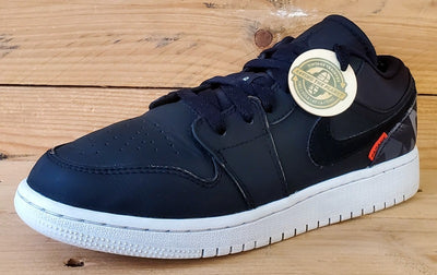 Nike Air Jordan 1 PSG Low Leather Trainers UK4/US4.5Y/EU36.5 CN1077-001 Black