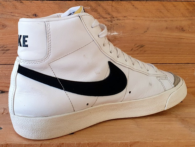 Nike Blazer 77 Vintage Leather Trainers UK8.5/US9.5/EU43 BQ6806-100 White/Black