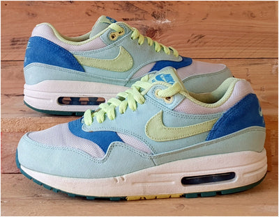 Nike Air Max 1 Vintage Low Canvas Trainers UK5/US7.5/EU38.5 319986-301 Blue/Grn