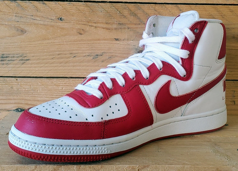 Nike Terminator Mid Leather Trainers UK8/US9/EU42.5 FJ4454-100 White/Red