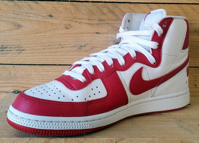 Nike Terminator Mid Leather Trainers UK8/US9/EU42.5 FJ4454-100 White/Red