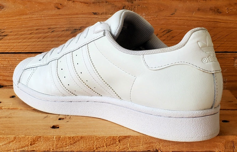 Adidas Superstar Low Leather Trainers UK9/US9.5/EU43 EG4960 Triple White