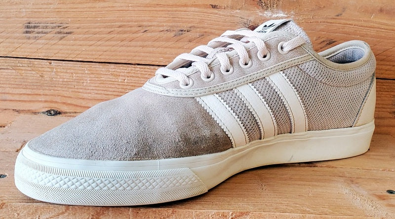 Adidas Adiease Low Suede Trainers UK11/US11.5/EU46 EE7292 Linen/Chalk/White