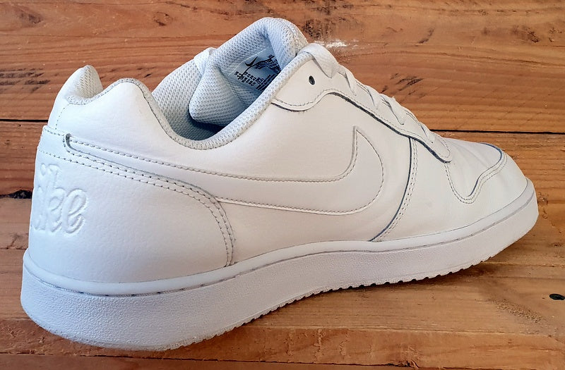 Nike Ebernon Low Leather Trainers UK10/US11/EU45 AQ1775-100 Triple White