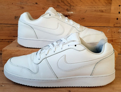 Nike Ebernon Low Leather Trainers UK10/US11/EU45 AQ1775-100 Triple White