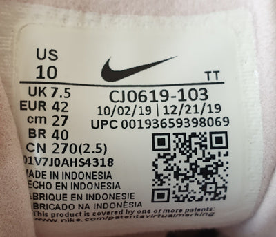 Nike Air Max 270 React Low Trainers UK7.5/US10/EU42 CJ0619-103 Crimson Tint