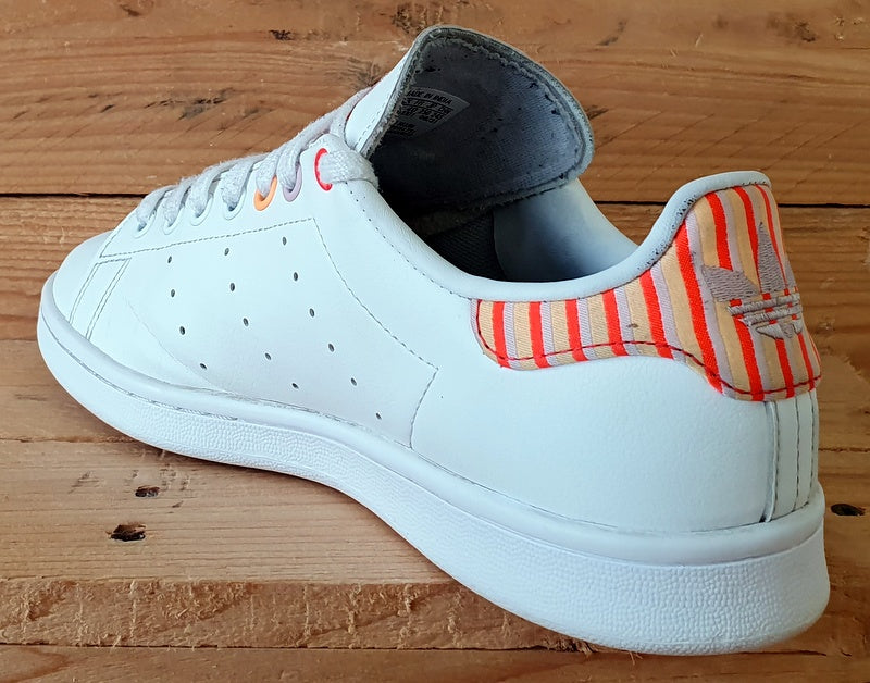 Adidas Stan Smith Low Leather Trainers UK6.5/US8/E40 H03196 White Pink Solar Red