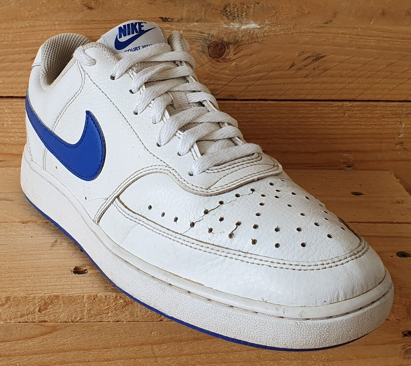 Nike Court Vision Leather Trainers UK8/US9/EU42.5 CD5463-103 White/Game Royal