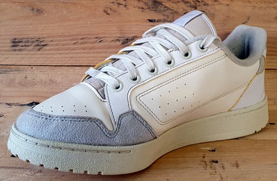 Adidas Originals NY 90 Low Leather Trainers UK9/US9.5/EU43 AGY4658 Cream/Grey