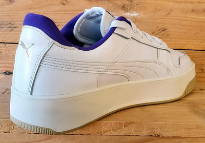 Puma Carina Street Low Leather Trainers UK8/US10.5/EU42 389390-04 White/Purple