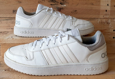 Adidas Hoops 2.0 Low Leather Trainers UK10/US10.5/EU44.5 DB1085 White