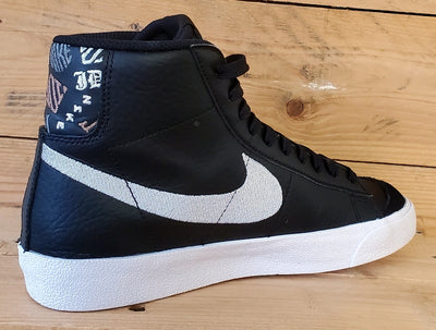 Nike Blazer 77 Playful Fonts Leather Trainers UK5.5/US6Y/EU38.5 DJ0265-001 Black