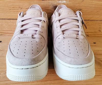 Nike Air Force 1 Sage Low Suede Trainers UK3/US5.5/EU36 AR5339-201 Pink/White