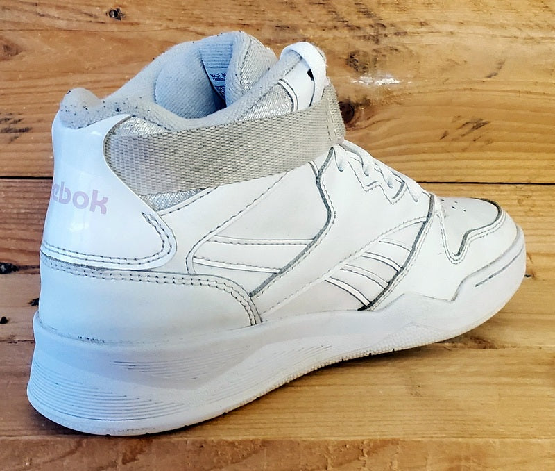 Reebok Royal BB4500 Mid Leather Trainers UK4/US6.5/EU37 G58640 Triple White
