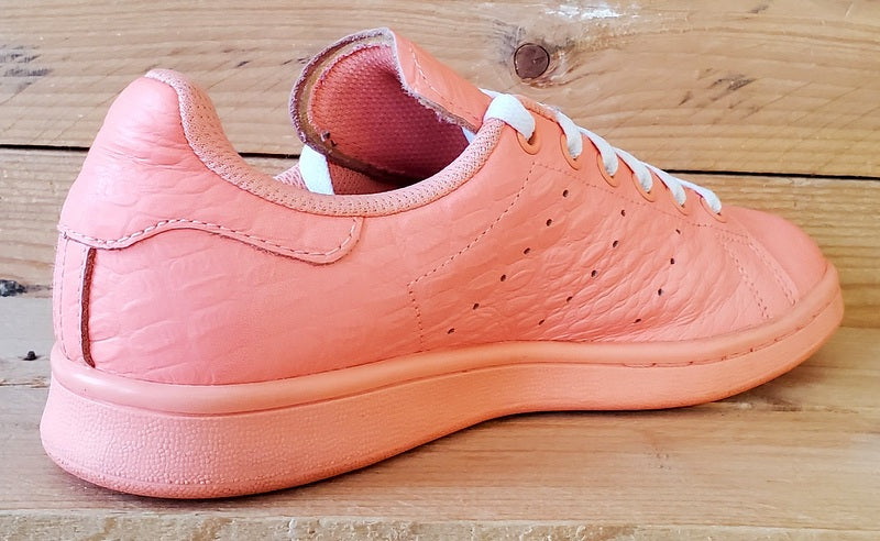 Adidas Stan Smith Low Leather Trainers UK4.5/US6/EU37 AQ6807 Peach Sunglow