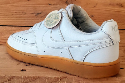 Nike Court Vision Low Leather Trainers UK7/US8/EU41 CD5463-105 White/Gum