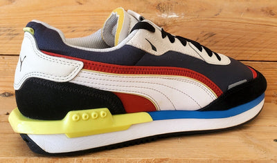 Puma City Rider Low Textile Trainers UK8/US9/EU42 382044-03 Black/White/Grey