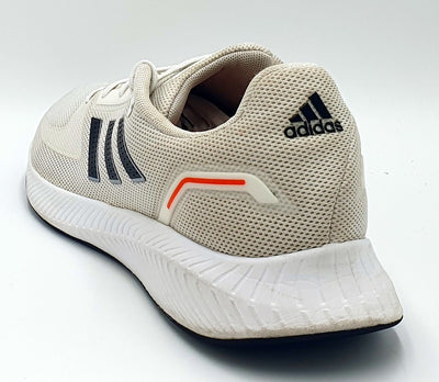 Adidas Run Falcon 2.0 Textile Trainers G58098 White/Black/Orange UK9/US9.5/EU43