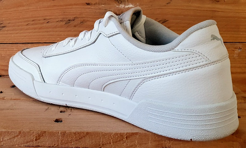 Puma Caracal Low Leather Trainers UK10/US11/EU44.5 369863-02 Triple White