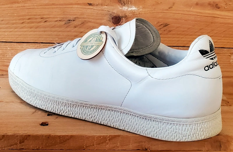 Adidas Gazelle Low Leather Trainers UK10/US10.5/Eu44.5 018113 Triple White