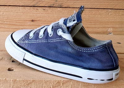 Converse All Star Canvas Low Kids Trainers UK8/US8/EU24 9A 1607 A34 Denim Blue