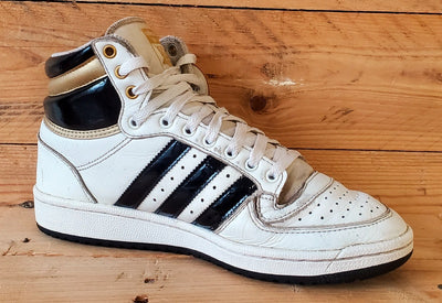 Adidas Top Ten Mid Leather Trainers UK7.5/US8/EU41 FZ3694 White/Black/Gold