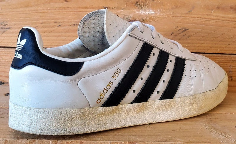 Adidas 350 Low Leather Trainers UK8/US8.5/EU42 CQ2780 White/Black/Gold