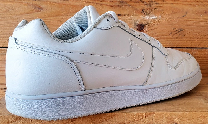 Nike Ebernon Low Leather Trainers UK10/US11/EU45 AQ1775-100 Triple White